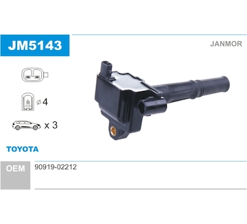 Zapalovací cívka JANMOR JM5143