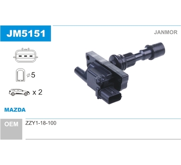Zapalovací cívka JANMOR JM5151