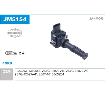 Zapalovací cívka JANMOR JM5154