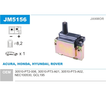 Zapalovací cívka JANMOR JM5156