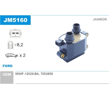 Zapalovací cívka JANMOR JM5160