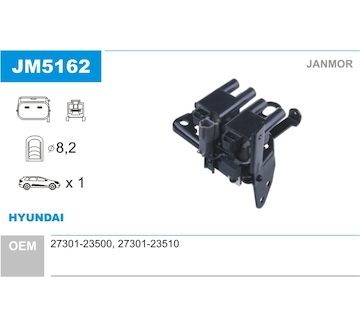Zapalovací cívka JANMOR JM5162