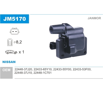 Zapalovací cívka JANMOR JM5170