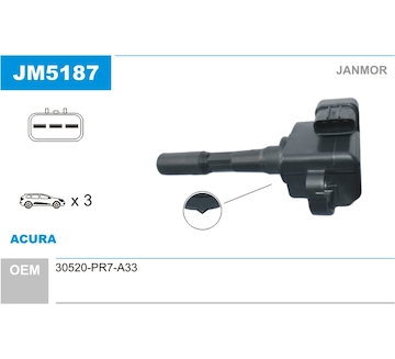 Zapalovací cívka JANMOR JM5187