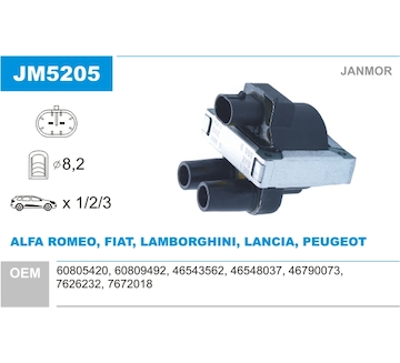 Zapalovací cívka JANMOR JM5205