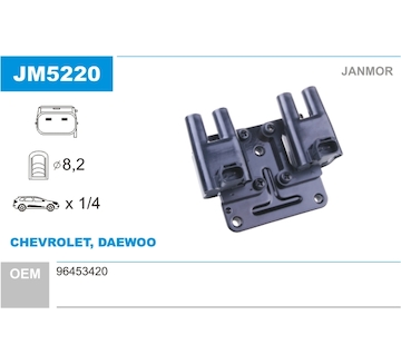 Zapalovací cívka JANMOR JM5220