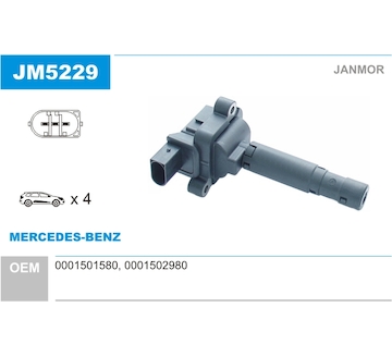 Zapalovací cívka JANMOR JM5229