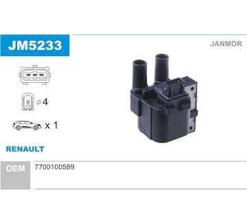 Zapalovací cívka JANMOR JM5233