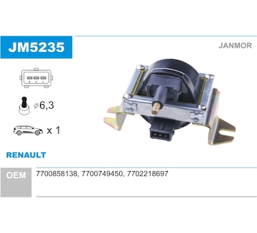 Zapalovací cívka JANMOR JM5235