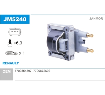 Zapalovací cívka JANMOR JM5240
