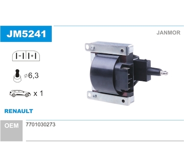 Zapalovací cívka JANMOR JM5241