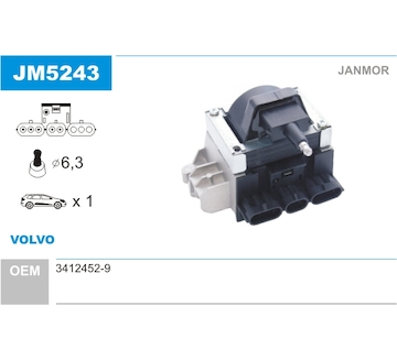 Zapalovací cívka JANMOR JM5243