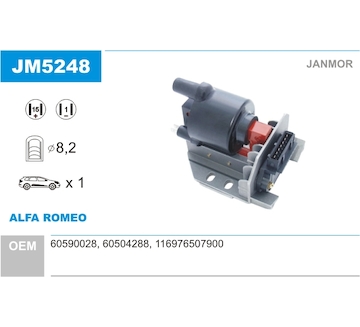 Zapalovací cívka JANMOR JM5248
