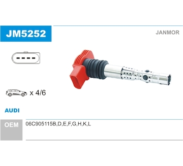 Zapalovací cívka JANMOR JM5252