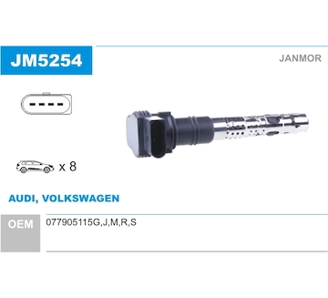Zapalovací cívka JANMOR JM5254