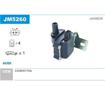 Zapalovací cívka JANMOR JM5260
