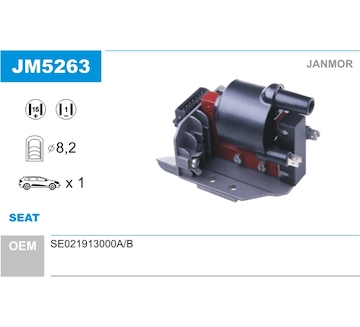 Zapalovací cívka JANMOR JM5263