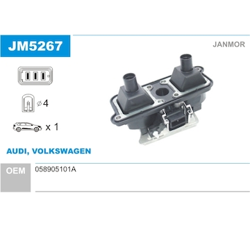 Zapalovací cívka JANMOR JM5267