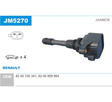 Zapalovací cívka JANMOR JM5270