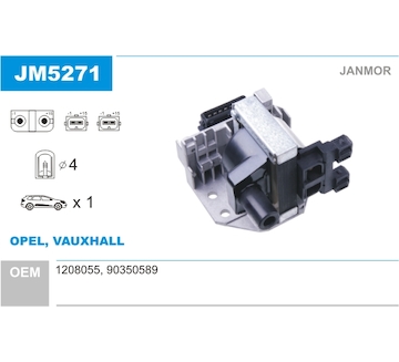 Zapalovací cívka JANMOR JM5271