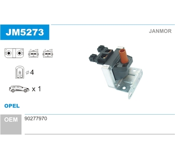 Zapalovací cívka JANMOR JM5273