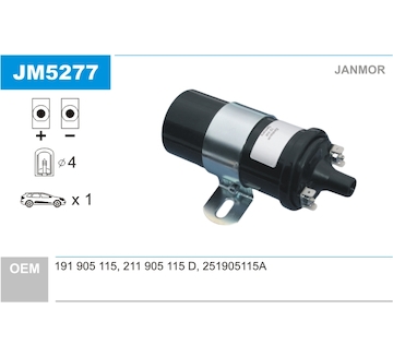 Zapalovací cívka JANMOR JM5277
