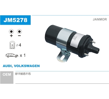 Zapalovací cívka JANMOR JM5278
