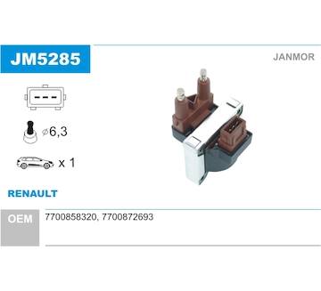 Zapalovací cívka JANMOR JM5285