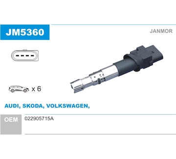 Zapalovací cívka JANMOR JM5360