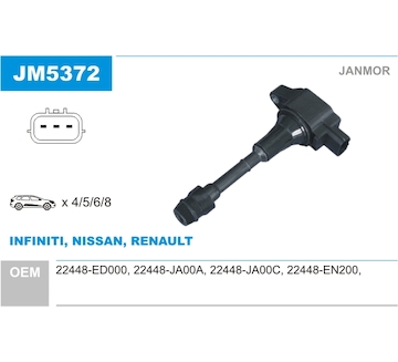 Zapalovací cívka JANMOR JM5372