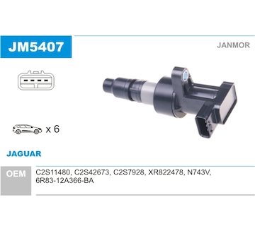 Zapalovací cívka JANMOR JM5407