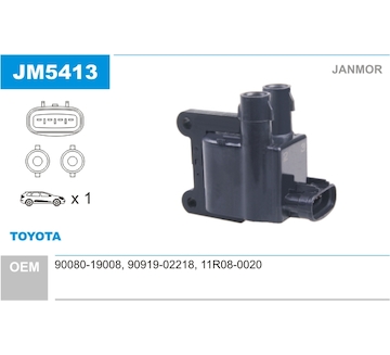 Zapalovací cívka JANMOR JM5413