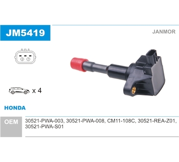 Zapalovací cívka JANMOR JM5419