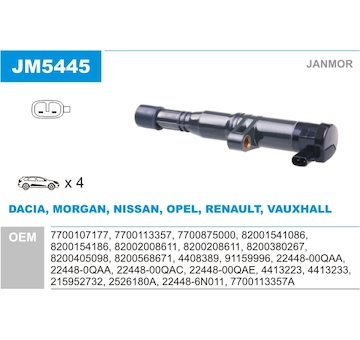 Zapalovací cívka JANMOR JM5445