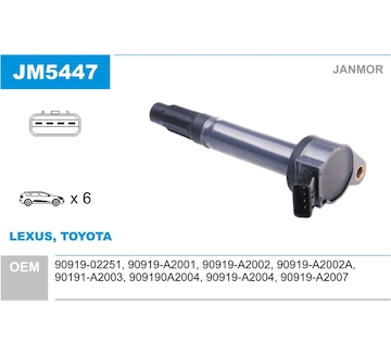 Zapalovací cívka JANMOR JM5447