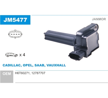 Zapalovací cívka JANMOR JM5477