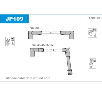 Sada kabelů pro zapalování JANMOR JP109