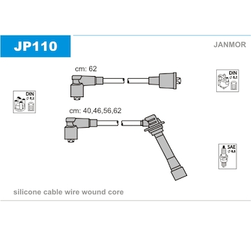 Sada kabelů pro zapalování JANMOR JP110