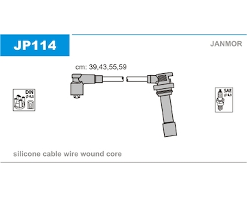 Sada kabelů pro zapalování JANMOR JP114