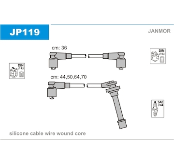 Sada kabelů pro zapalování JANMOR JP119