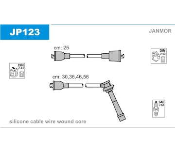 Sada kabelů pro zapalování JANMOR JP123