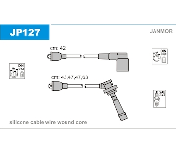 Sada kabelů pro zapalování JANMOR JP127