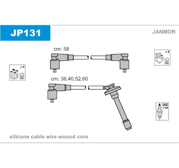 Sada kabelů pro zapalování JANMOR JP131