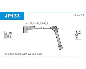 Sada kabelů pro zapalování JANMOR JP133