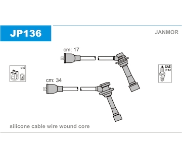 Sada kabelů pro zapalování JANMOR JP136