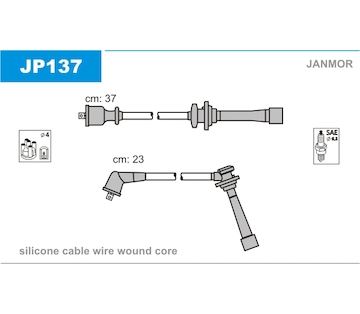 Sada kabelů pro zapalování JANMOR JP137