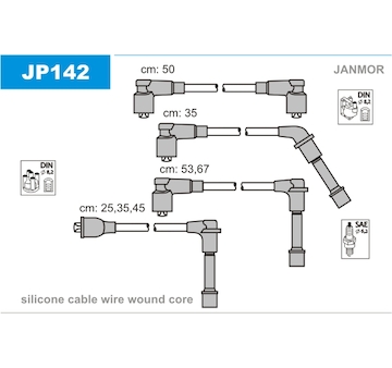 Sada kabelů pro zapalování JANMOR JP142