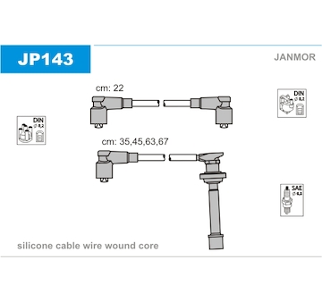 Sada kabelů pro zapalování JANMOR JP143