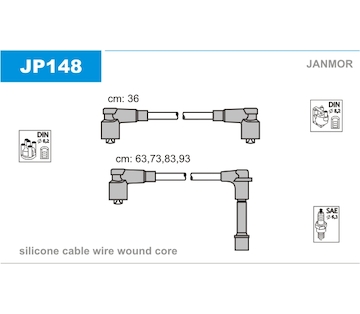 Sada kabelů pro zapalování JANMOR JP148