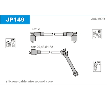 Sada kabelů pro zapalování JANMOR JP149